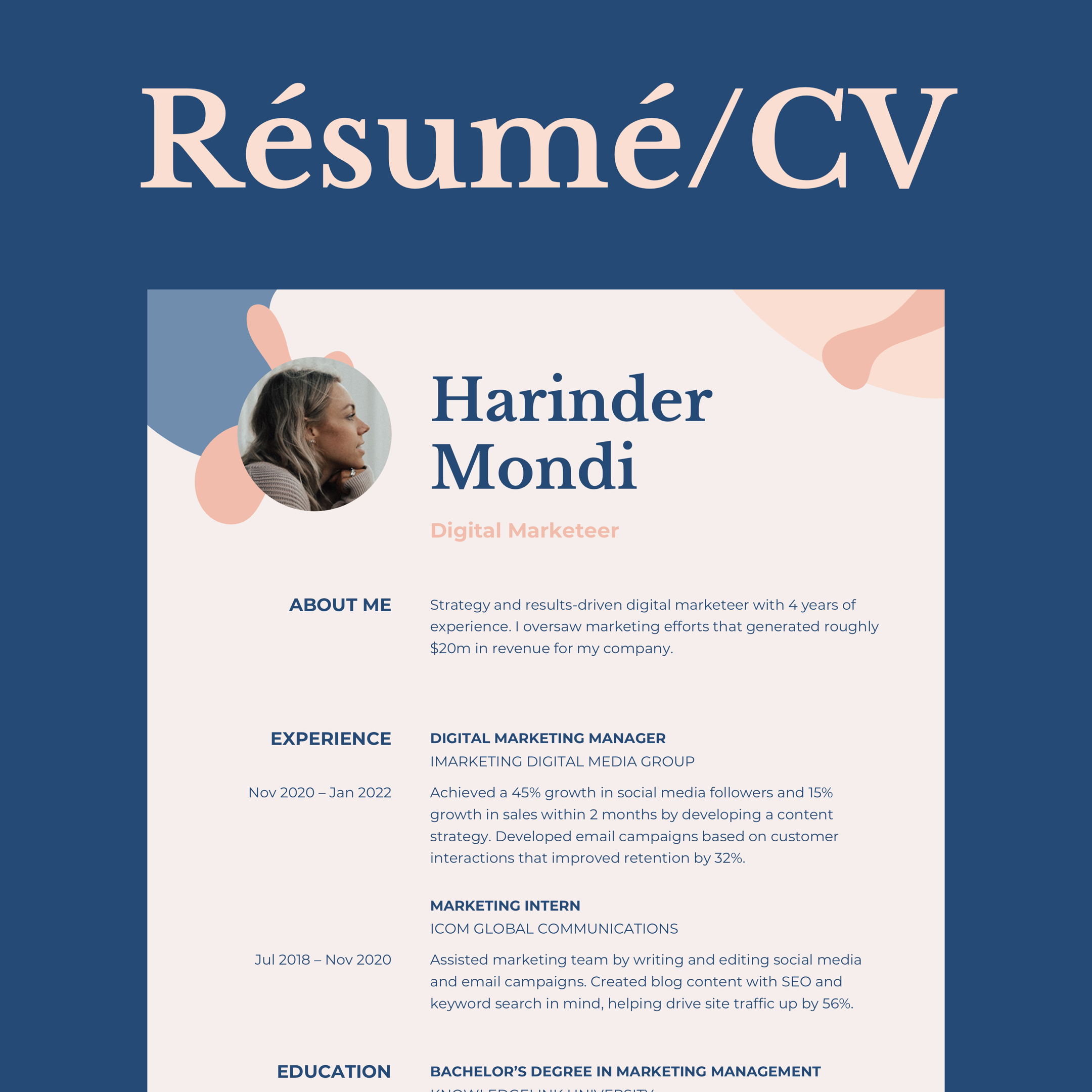 Organic Playful Résumé